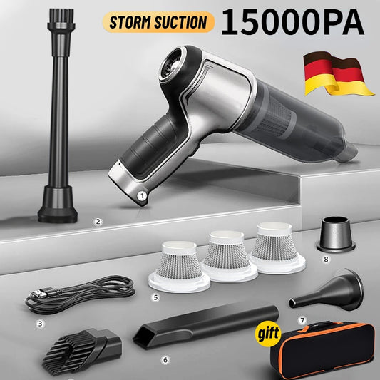 Kabelloser Auto-Staubsauger – Starke Saugkraft für Auto & Zuhause! 🚗✨
